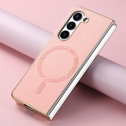Galaxy Z Series Premium Magnetic Leather Case