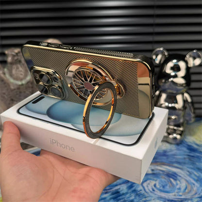 Luxury Mesh Spinner Stand Case - iPhone