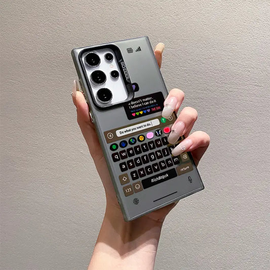 Trendy Stylish Chat Keyboard Phone Case - Samsung