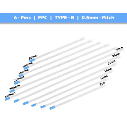 [Type-B] 0.5mm-Pitch FPC Reverse Ribbon Flexible Flat Cable