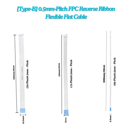[Type-B] 0.5mm-Pitch FPC Reverse Ribbon Flexible Flat Cable