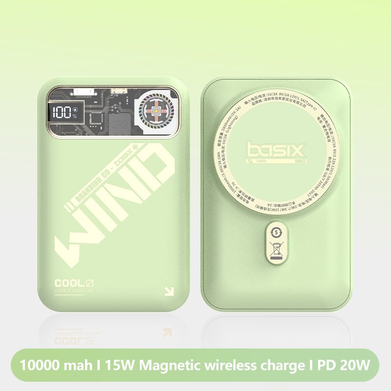 Compact 10000mAh 15W Magnetic Wireless Power Bank