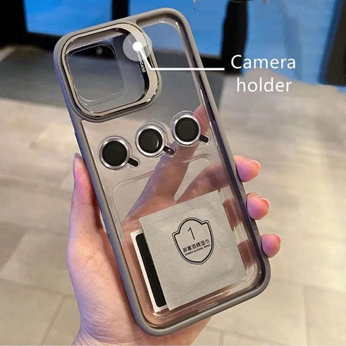 iPhone 14 Series Luxury Camera Lens Flip Bracket Case