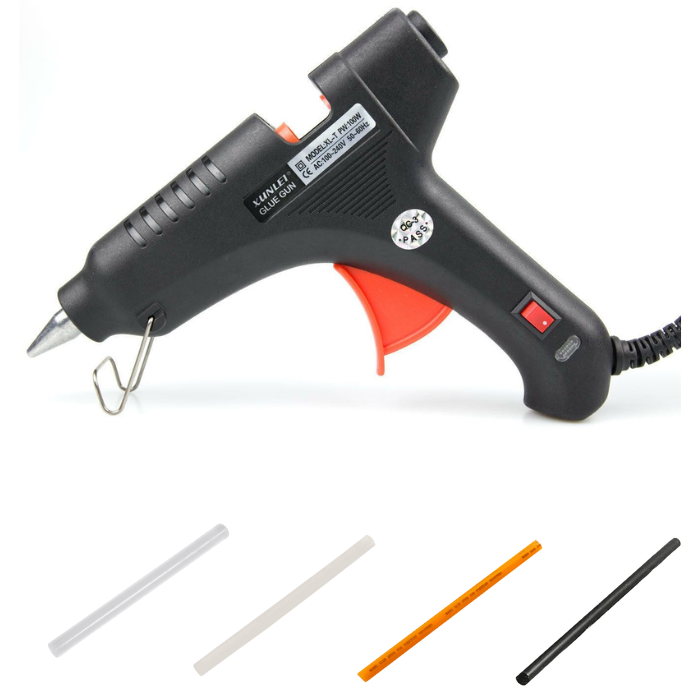 60W Hot glue gun with 4 glue sticks