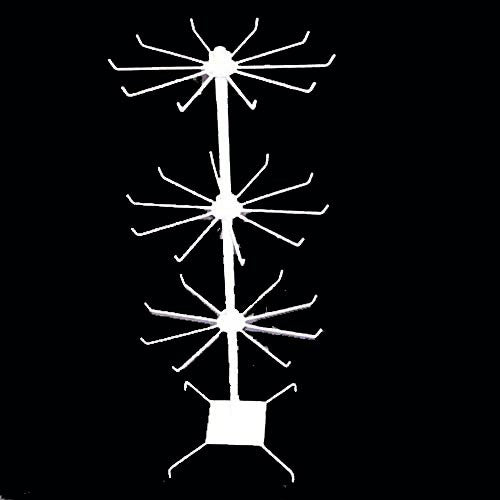 Wholesale WHITE THREE LEVEL 29 INCH SPINNING DISPLAY RACK (Sold by the piece)