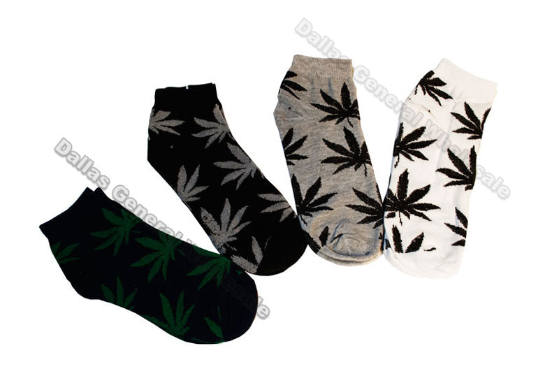 Men Marijuana Thin Ankle Socks- Assorted