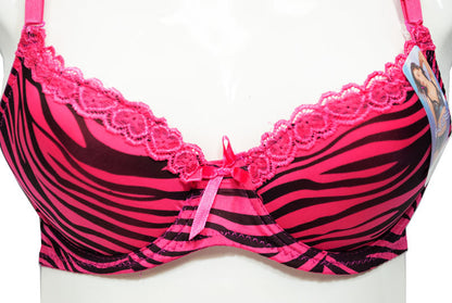 Women's Sexy Zebra Full Cup Coverage Bras Set - Assorted Bulk