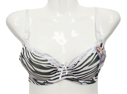 Women's Sexy Zebra Full Cup Coverage Bras Set - Assorted Bulk