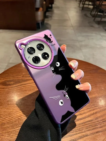 Minimalist Black and White Cat Case - OnePlus