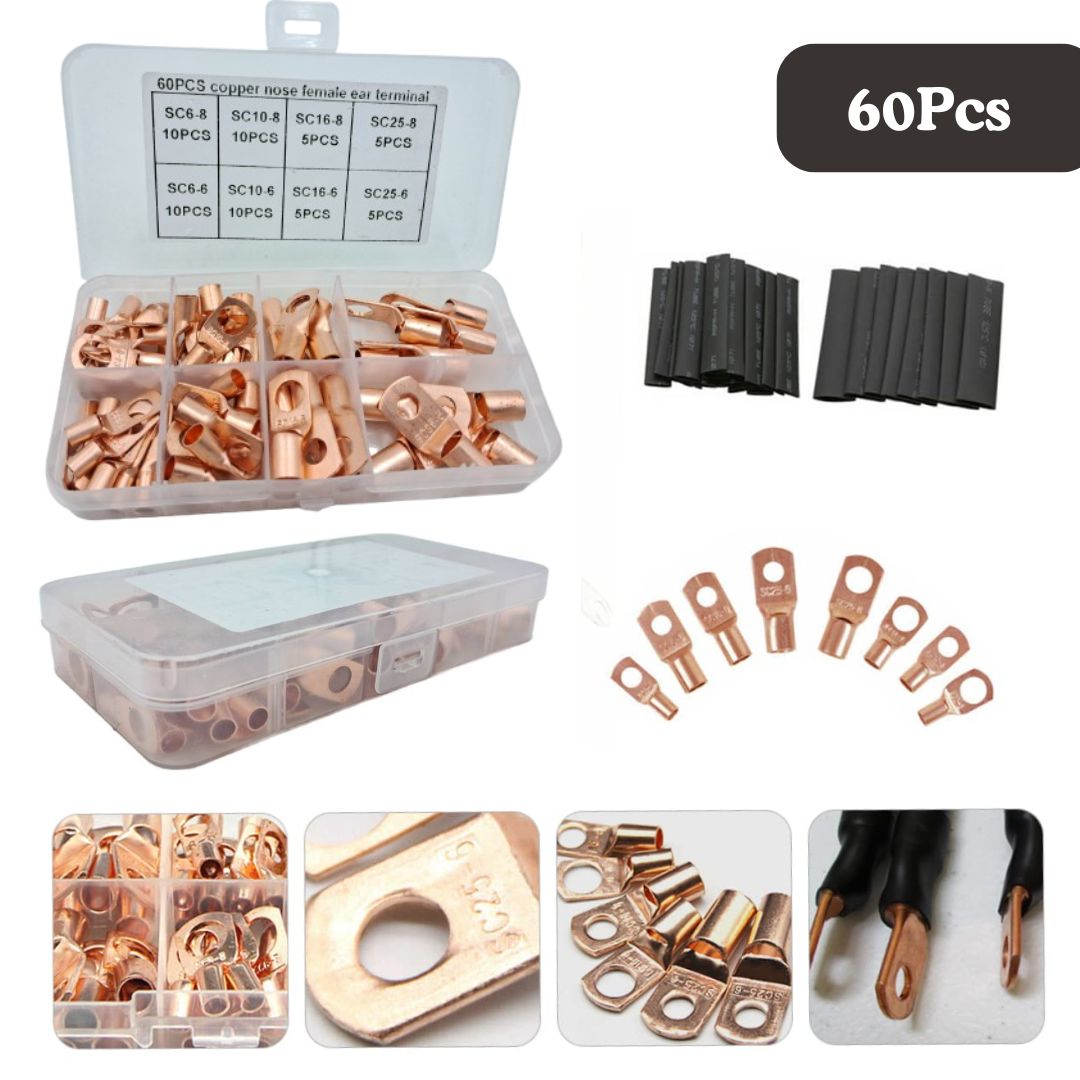 Wire Ring Battery Terminals Lug SC Assorted Kit