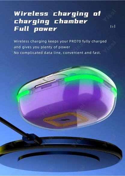 Wireless PRO70 Earphone Bluetooth For Music & Games