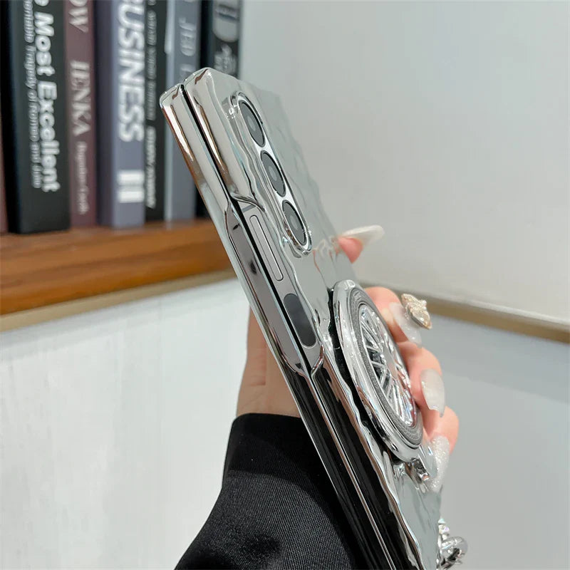 Glossy Gyroscope Kickstand Case with Charm - Samsung