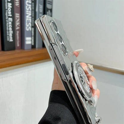 Glossy Gyroscope Kickstand Case with Charm - Samsung