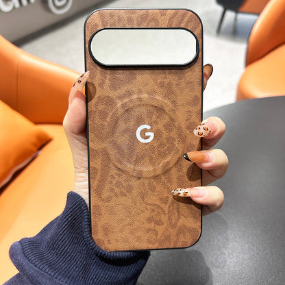 Stylish Leather Leopard Print Case - Google Pixel