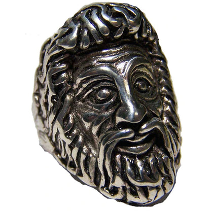 Wholesale Zeus God of War Silver Deluxe Biker Ring For Men's (Sold by - 12 piece)