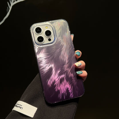 Luxury Feather Gradient Glitter Case - iPhone