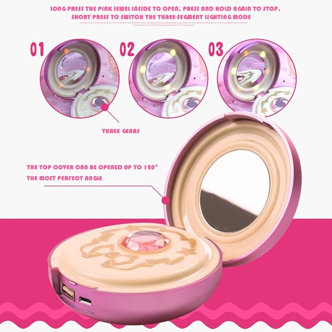 Stylish 8000mAh Mirror Power Bank with LED Light