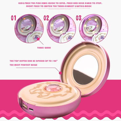 Stylish 8000mAh Mirror Power Bank with LED Light