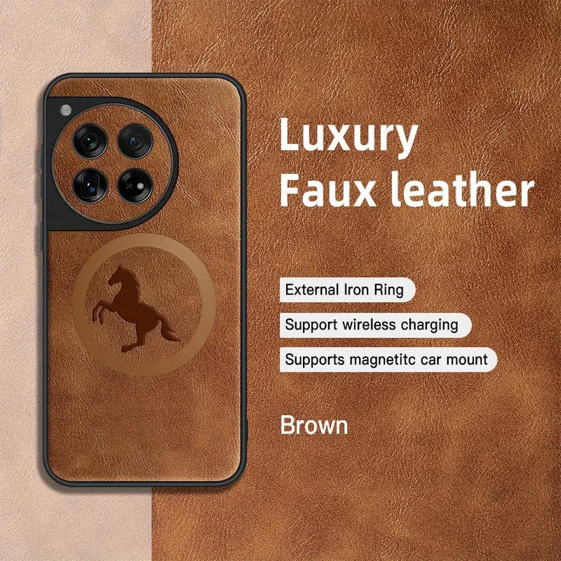 Jumping Horse Premium Faux Leather Case - OnePlus