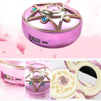 Stylish 8000mAh Mirror Power Bank with LED Light