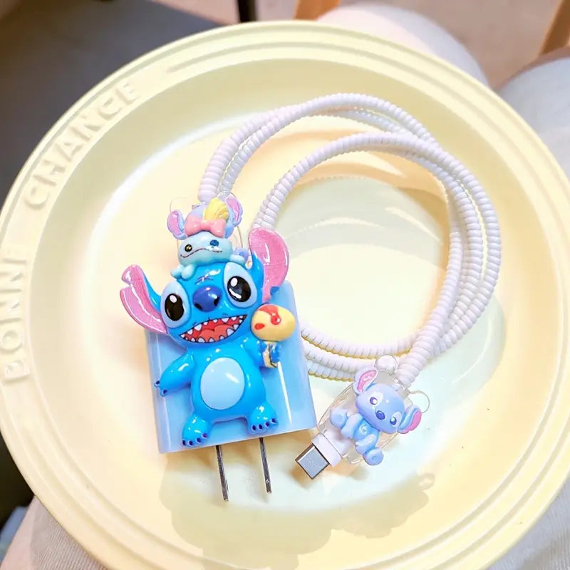 Cute Stitch Charger Protector Kit