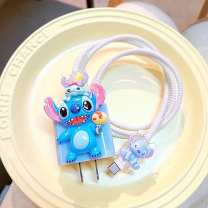 Cute Stitch Charger Protector Kit