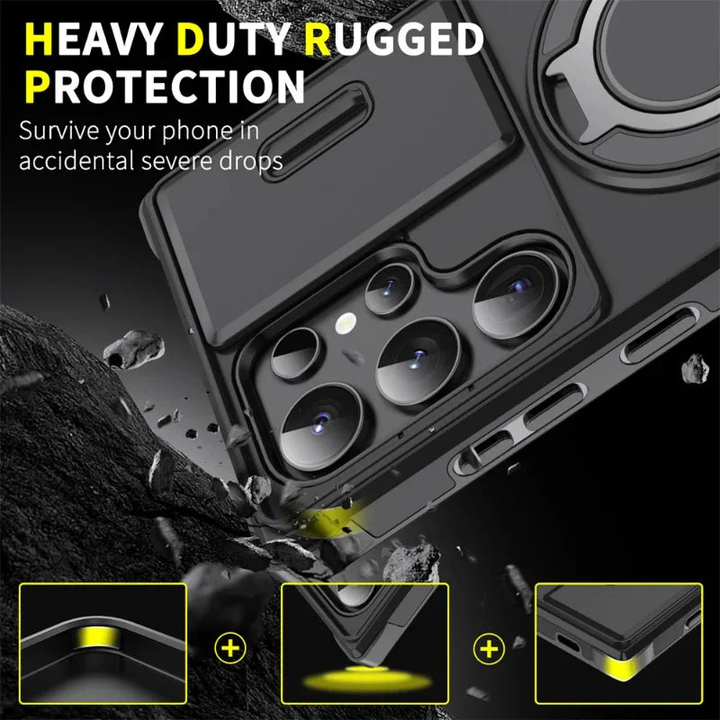 Innovative Slide Camera Magnetic Stand Case - Samsung