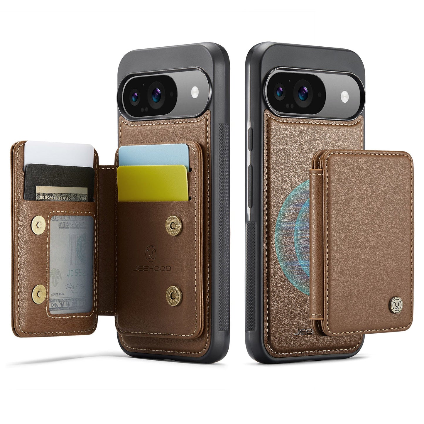 Compact Leather Wallet Case - Google