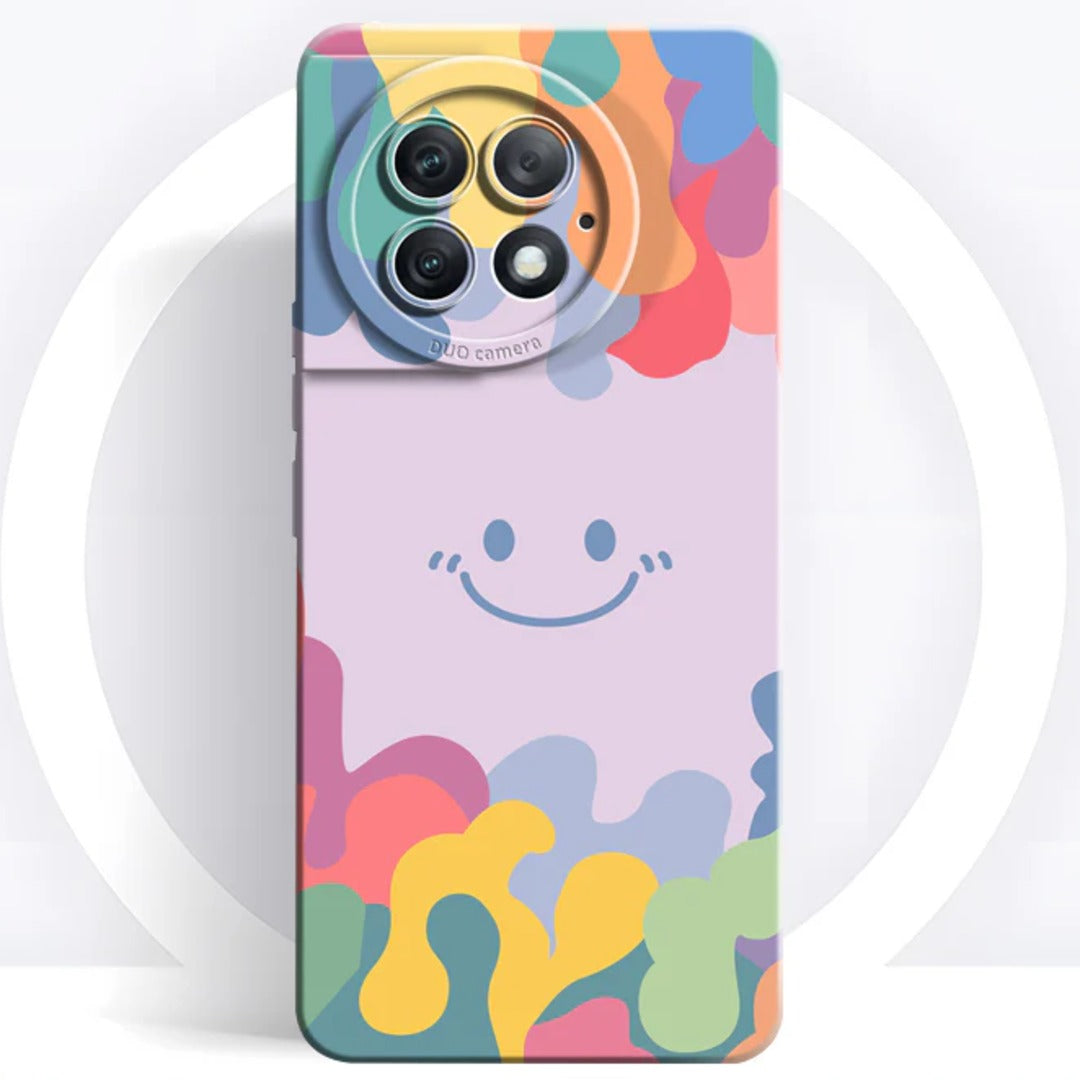 Vibrant Smiley Liquid Silicone Case