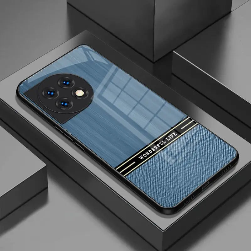 Timber Touch Tempered Glass Case - OnePlus