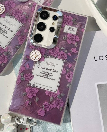 Vintage Rose Good Day Case With Charm - Samsung