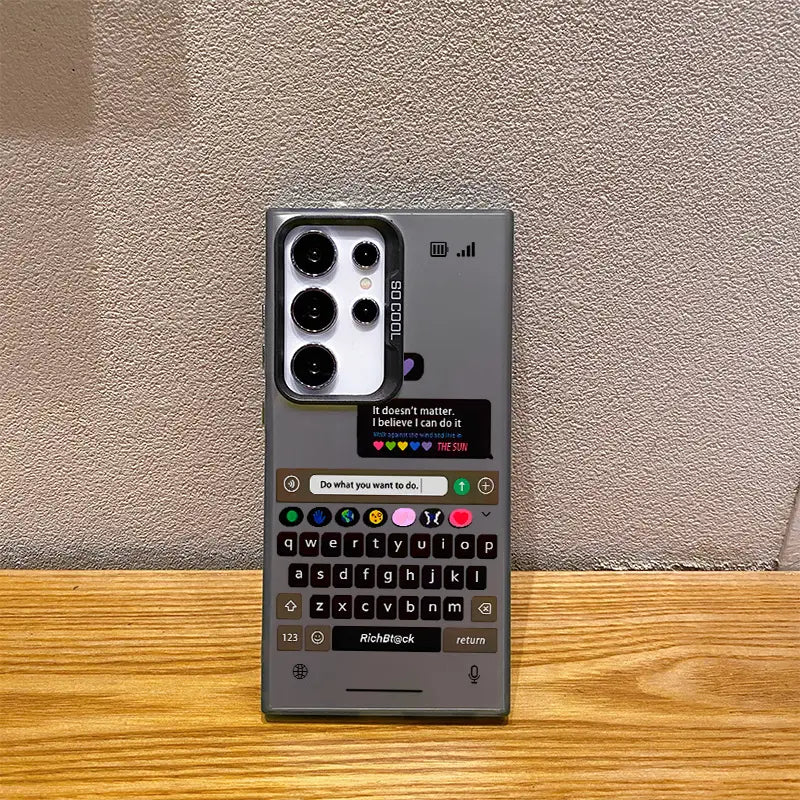 Trendy Stylish Chat Keyboard Phone Case - Samsung