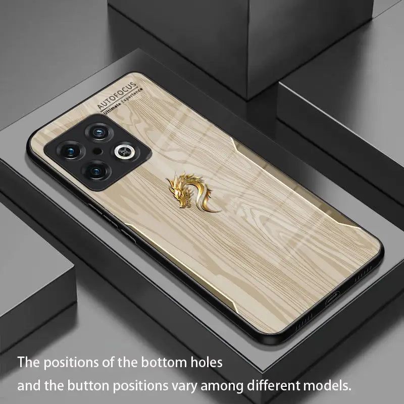 Unique Dragon Head Wood Grain Case - OnePlus