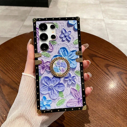 Bright Blossom Ring Holder Case - Samsung