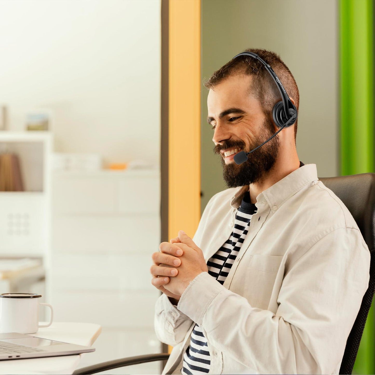 Amazon Basics On Ear Wired Headphones with Boom Mic | Supreme Sound Refurbished