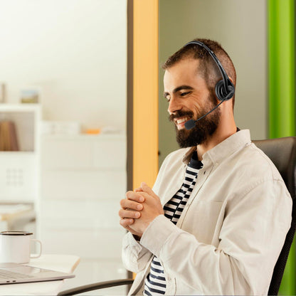 Amazon Basics On Ear Wired Headphones with Boom Mic | Supreme Sound Refurbished