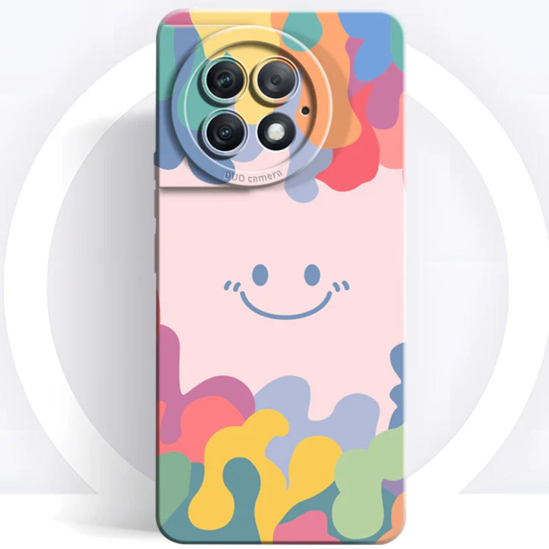 Vibrant Smiley Liquid Silicone Case