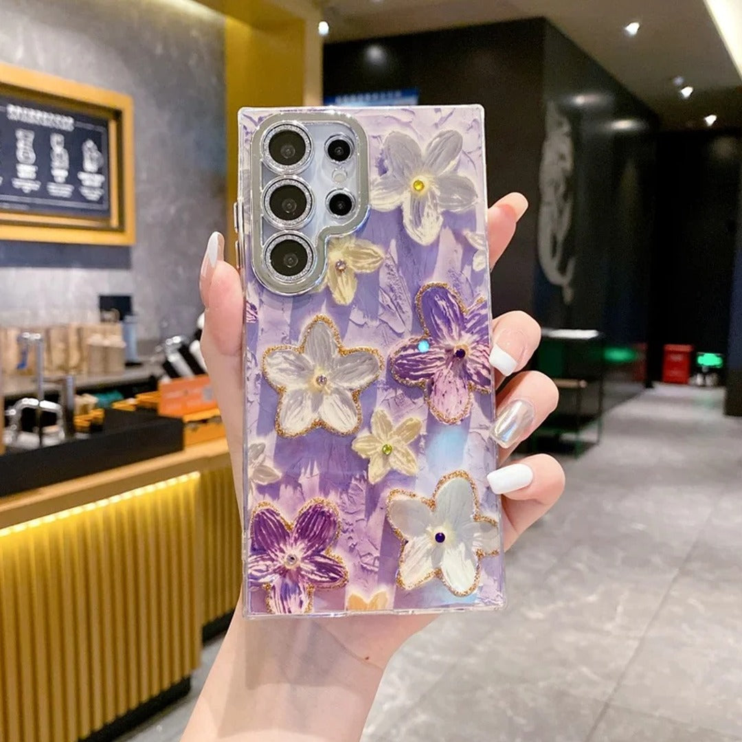 Lustrous Floral Art Phone Case - Samsung