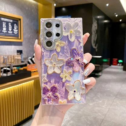 Lustrous Floral Art Phone Case - Samsung