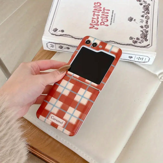 Trendy Plaid Beaded Case with Charm - Samsung
