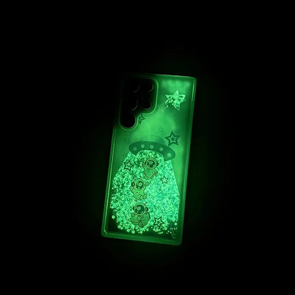 Galaxy Night Glow Liquid Glitter Case- Samsung