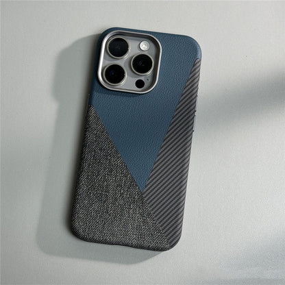 Distinct Bold Pattern Magsafe Leather Case - iPhone