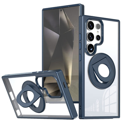 Crystal Matte Frame Ring Holder Case - Samsung