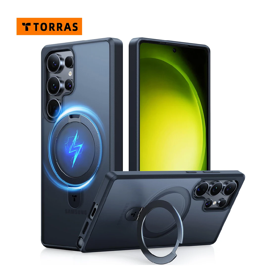 Galaxy S24 Ultra TORRAS Magnetic Stand Translucent Case