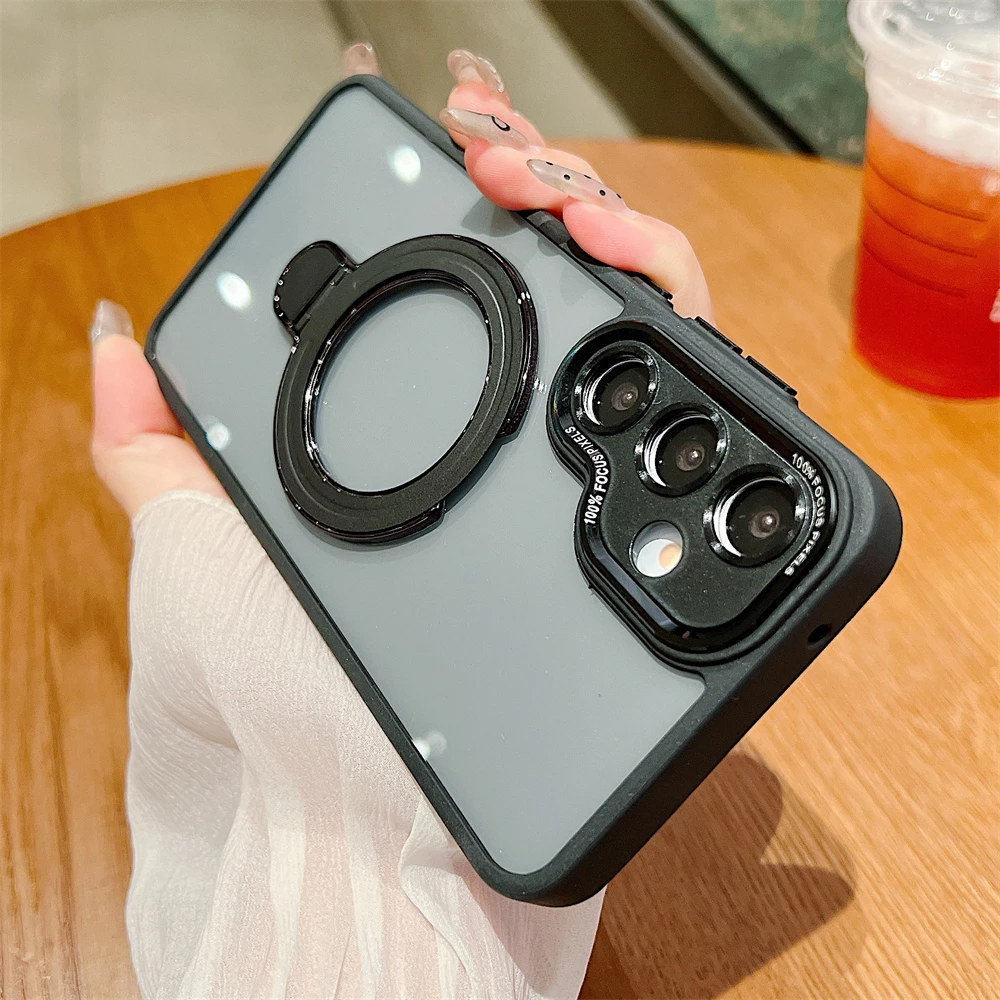 Clear Magnetic Ring Stand Case - Samsung