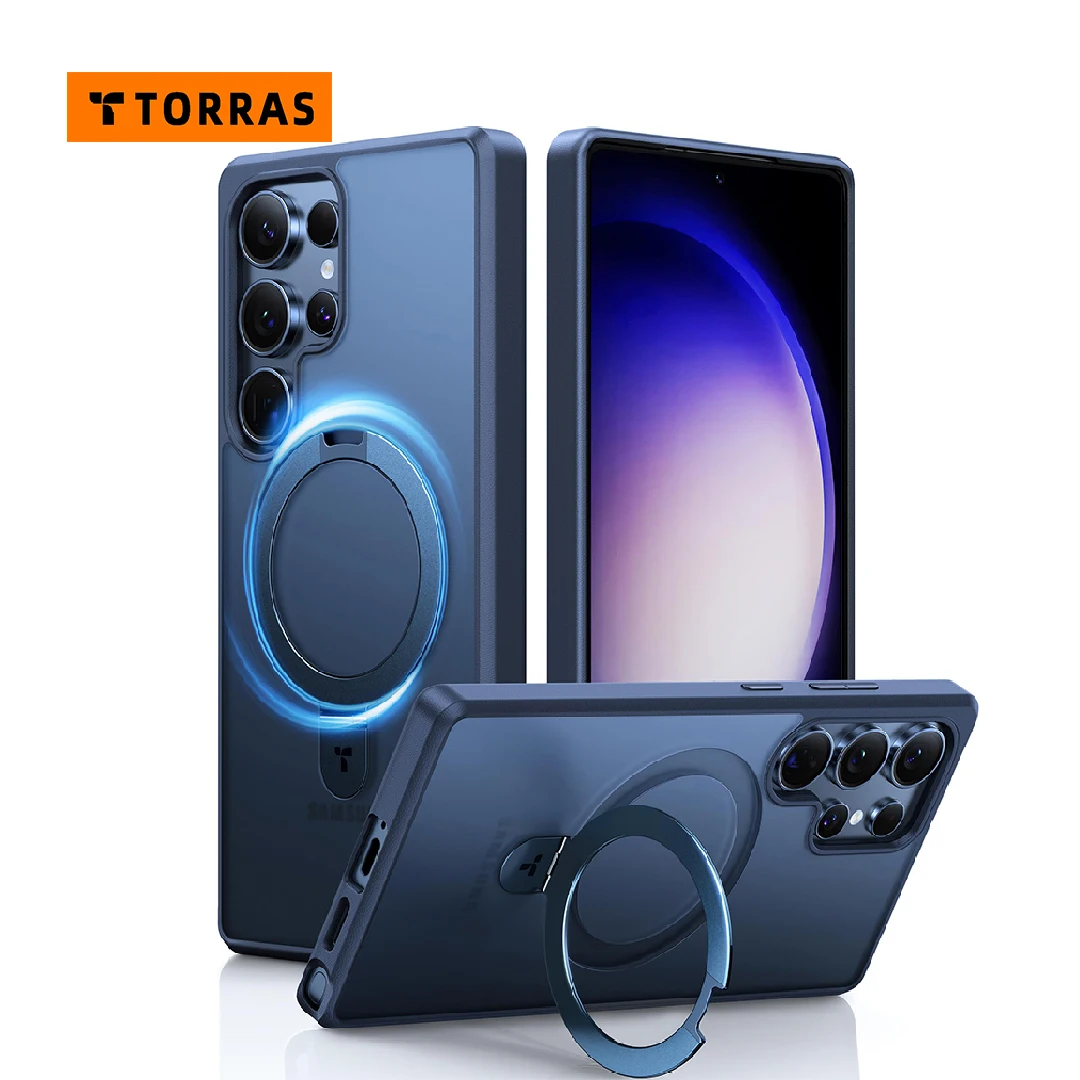 Galaxy S24 Ultra TORRAS Magnetic Stand Translucent Case