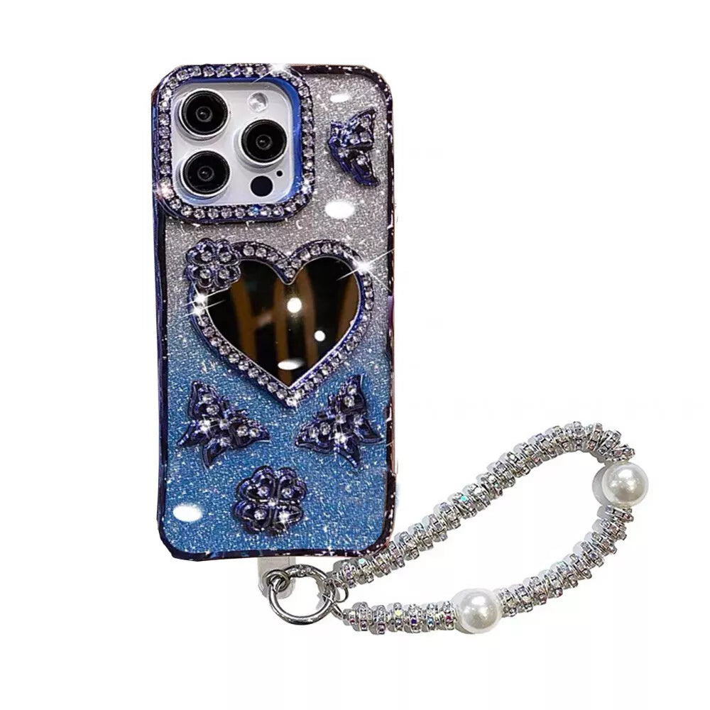 Sparkling Heart Mirror Case
