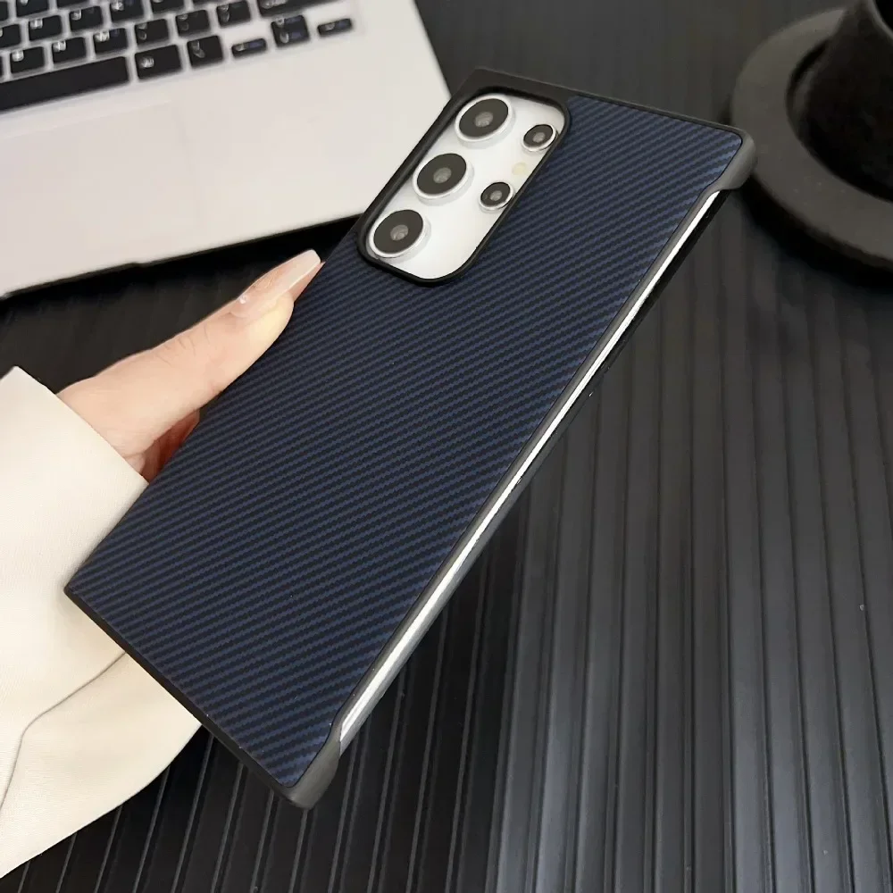 Carbon Fiber Leather Phone Case - Samsung
