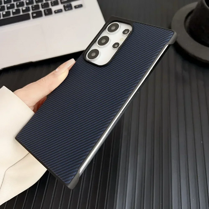 Carbon Fiber Leather Phone Case - Samsung