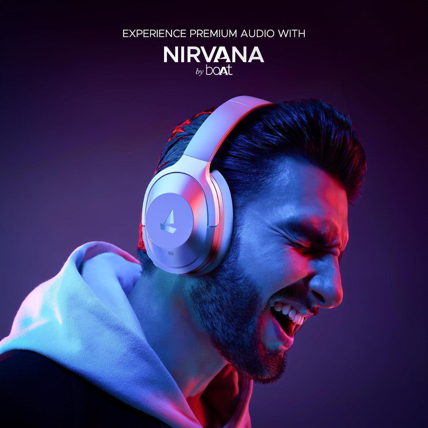 boAt Nirvana 751 ANC Hybrid Active Noise Cancelling Bluetooth Wireless Over Ear Headphones with Up to 65H Playtime, ASAP Charge, Ambient Sound Mode, Immersive Sound, Carry Pouch(Silver Sterling)